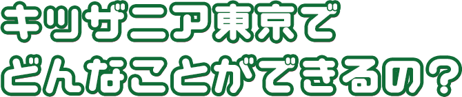 キッザニア東京でどんなことができるの？